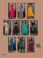 Blue Hill Bournville 2 Rayon And Foil Print Kurtis Catalog Collection