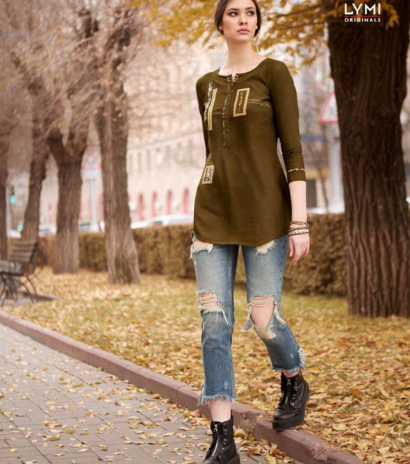 Lymi Inspire Casual Wear Rayon Flex Tops Catalog Collection