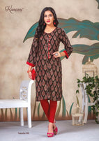 Kanasu Natasha Heavy Rayon Running Wear Printed Kurti