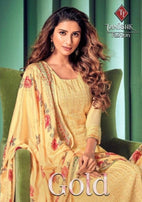 Tanishk Fashion Gold Pure Georgette Palazzo Style Suits Catalog