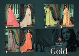 Tanishk Fashion Gold Pure Georgette Palazzo Style Suits Catalog