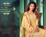 Tanishk Fashion Gold Pure Georgette Palazzo Style Suits Catalog