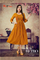 Khayyira Scarlett 1 Rayon Frock Style Kurtis Catalog Collection