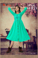 Khayyira Scarlett 1 Rayon Frock Style Kurtis Catalog Collection