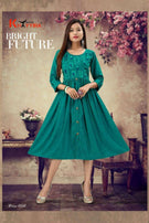 Khayyira Scarlett 1 Rayon Frock Style Kurtis Catalog Collection