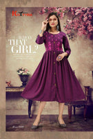 Khayyira Scarlett 1 Rayon Frock Style Kurtis Catalog Collection