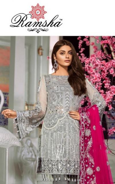 Ramsha R 161 To 164 Embroidery Pakistani Suits Catalog Colllection
