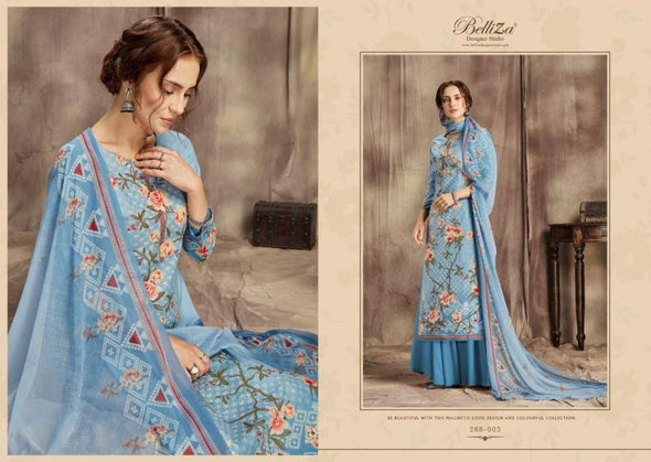 Belliza Florals 2 Premium Cotton Collection Of Suits Catalog Collection