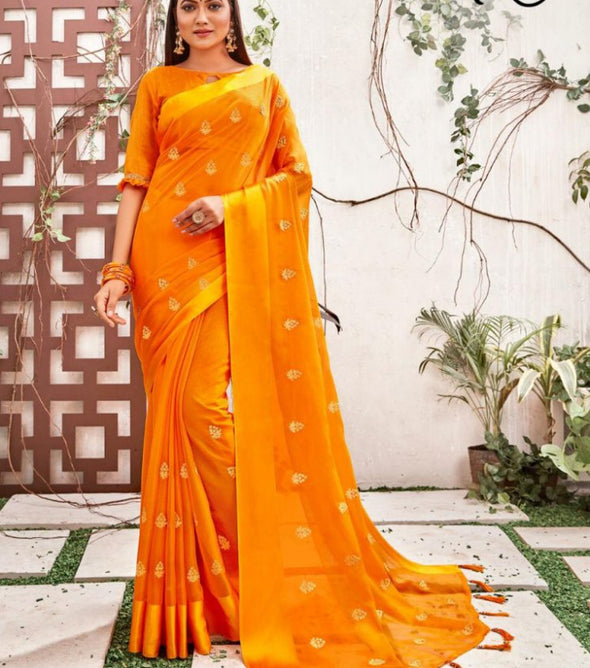 Saroj Natkhat Fancy Chiffon Saree Catalog Collection