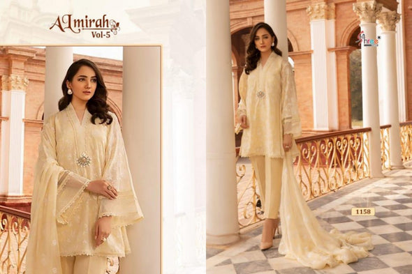 Shree Fabs Amirah Vol-5 Lawn Pakistani Style Dress Material Catalog