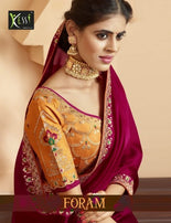 Kessi Foram Liva Satin Georgette Fancy Saree Catalog