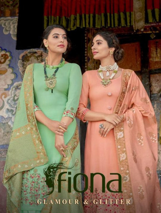 Fiona Glamour & Glitter Cotton Silk Straight Salwar Kameez Catalog