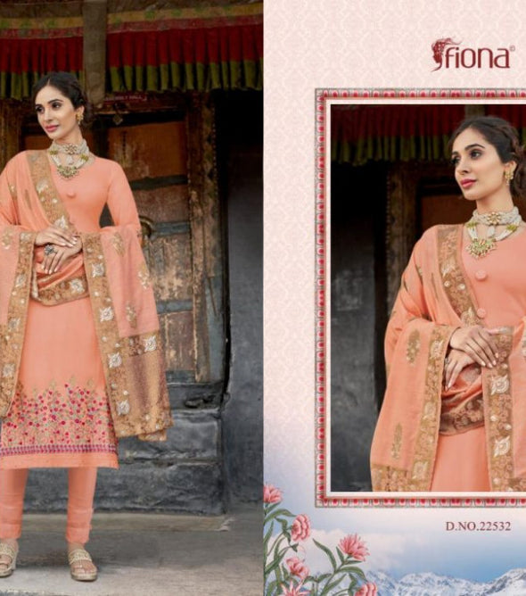 Fiona Glamour & Glitter Cotton Silk Straight Salwar Kameez Catalog