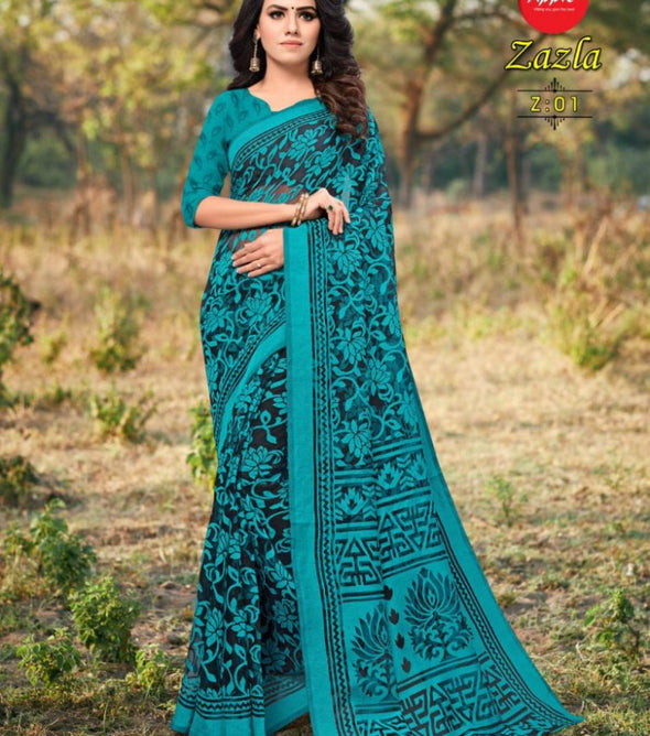 Apple Zazla Brasso Weaving Saree Catalog Collection