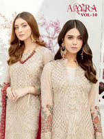 Cosmos Aayra Vol-10 Georgette Pakistani Style Salwar Suits Catalog