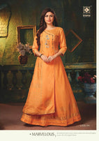 Kiana Ladli Floor Length Festive Wear Kurti With Dupatta Catalog