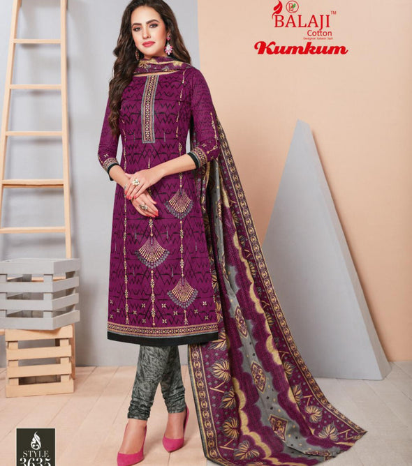 Balaji Cotton Kumkum Vol-22 Cotton Readymade Salwar Suit Catalog