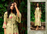 Psyna Pearl 5 Rayon Print Long Gown Type Kurtis Catalog Collection