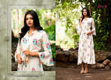 Psyna Pearl 5 Rayon Print Long Gown Type Kurtis Catalog Collection