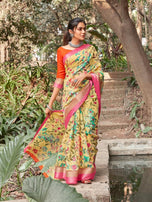 Shangrila Kadambari Linen 4 Digital Printed Saree Catalog Collection