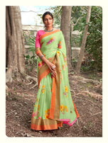 Shangrila Kadambari Linen 4 Digital Printed Saree Catalog Collection