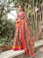 Shangrila Kadambari Linen 4 Digital Printed Saree Catalog Collection