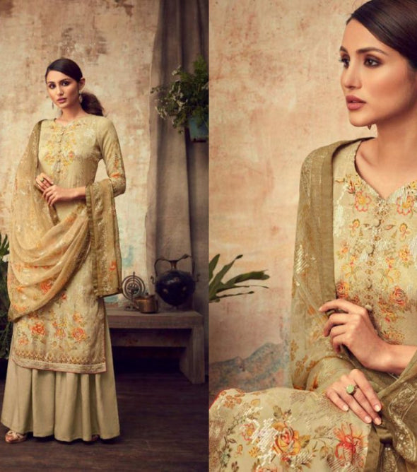 Glossy Huma 81-88 Series Georgette Sequence Work Plazzo Style Suits Catalog Collection