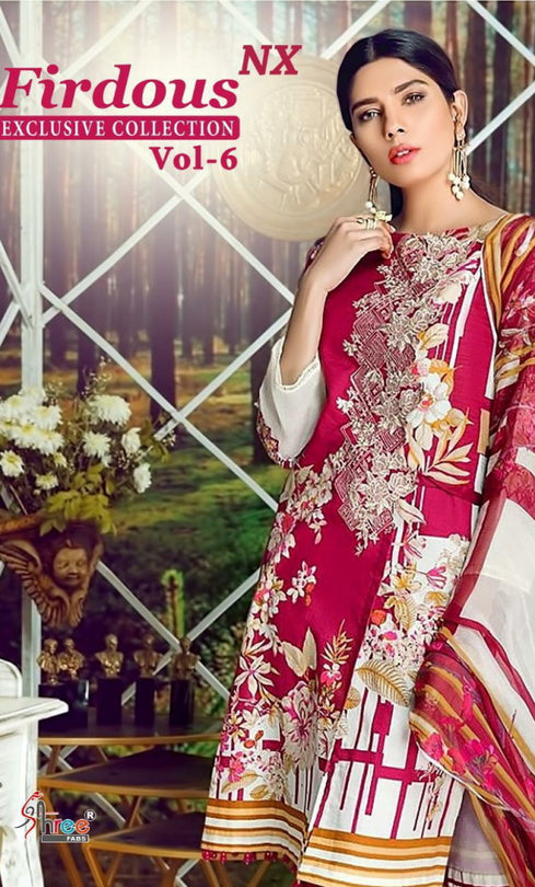 Shree Fabs Firdous Vol-6 Nx Pakistani Style Dress Material Catalog