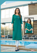 Mittoo Darpan Rayon With Work Designer Kurtis Catalog Collection