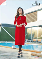 Mittoo Darpan Rayon With Work Designer Kurtis Catalog Collection