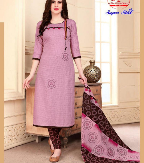 Miss World Super Star Cotton Summer Wear Printed Dress Material Catalog