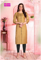 Rajvee Apple Cotton Stiched Kurti Catalog Collection