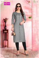 Rajvee Apple Cotton Stiched Kurti Catalog Collection