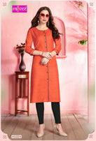 Rajvee Apple Cotton Stiched Kurti Catalog Collection