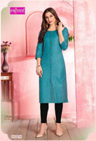 Rajvee Apple Cotton Stiched Kurti Catalog Collection