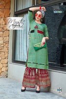 Blue Hills Walkway-X Rayon Kurti With Bottom Excluse Catalog Collection