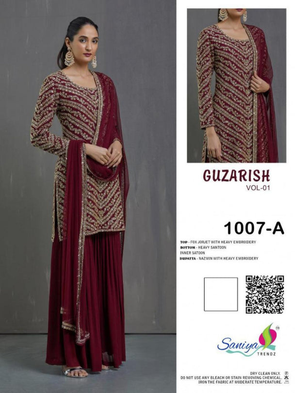 Saniya Guzarish 1 Georgette Embroidery Suits Catalog Collection