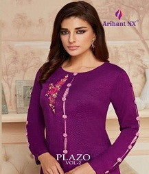 Arihant Plazo 2 Rayon Kurti With Plazzo Concept Catalog Collection