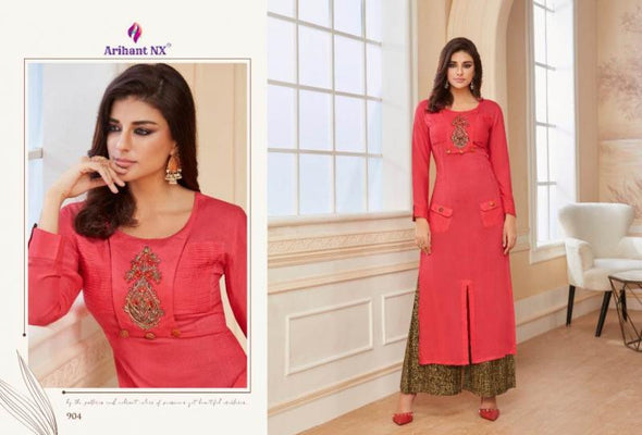 Arihant Plazo 2 Rayon Kurti With Plazzo Concept Catalog Collection