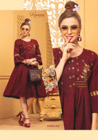 Kanasu Ayesha Designer Fancy Rayon Kurtis Catalog Collection