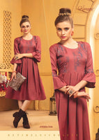 Kanasu Ayesha Designer Fancy Rayon Kurtis Catalog Collection