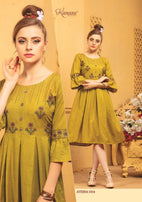 Kanasu Ayesha Designer Fancy Rayon Kurtis Catalog Collection