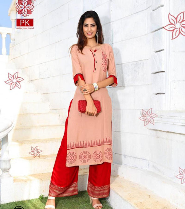 Aradhna-Plazo City 2 Rayon  Kurti With Plazzo Catalog Collection At Textile Mall