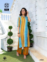 Aradhna-Plazo City 2 Rayon  Kurti With Plazzo Catalog Collection At Textile Mall