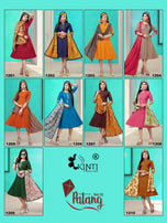 Kinti-Patang-12 Rayon Kurti With Storll Concept Catalog Collection