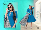 Kinti-Patang-12 Rayon Kurti With Storll Concept Catalog Collection