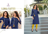 Poonam Diva 9 Cotton Work Designer Kurtis Catalog Collection
