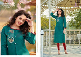 Poonam Diva 9 Cotton Work Designer Kurtis Catalog Collection