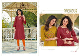 Poonam Diva 9 Cotton Work Designer Kurtis Catalog Collection