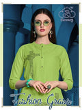 Banwery Fashion Grass Viscose Cotton Work Kurtis Catalog Collection